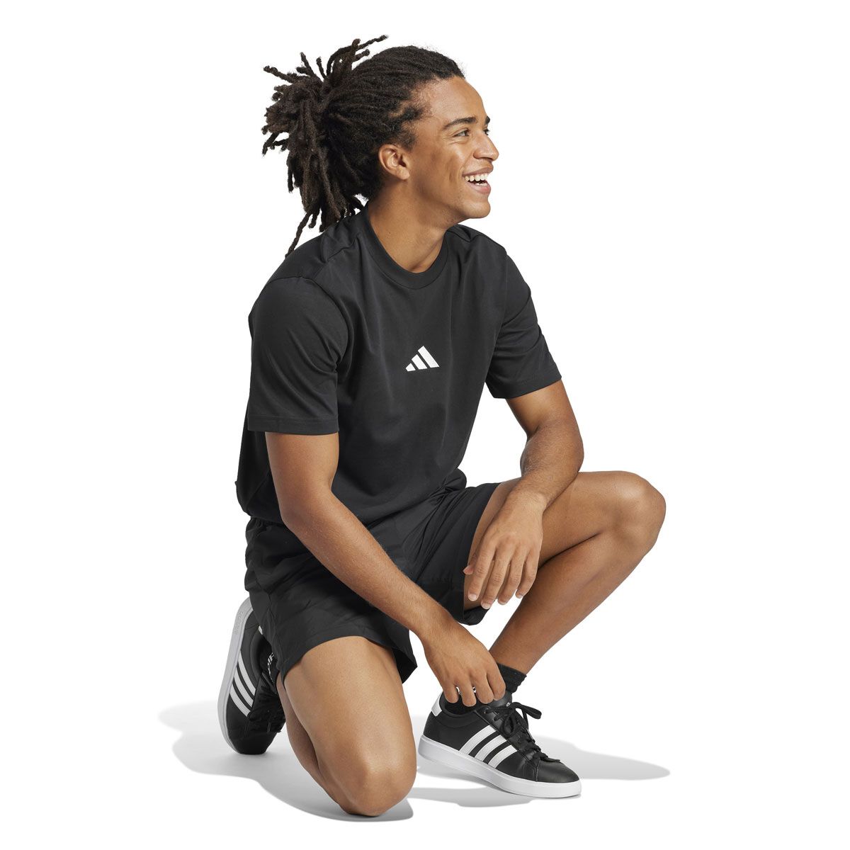 adidas Mens Essentials Small Logo Single Jersey Tee