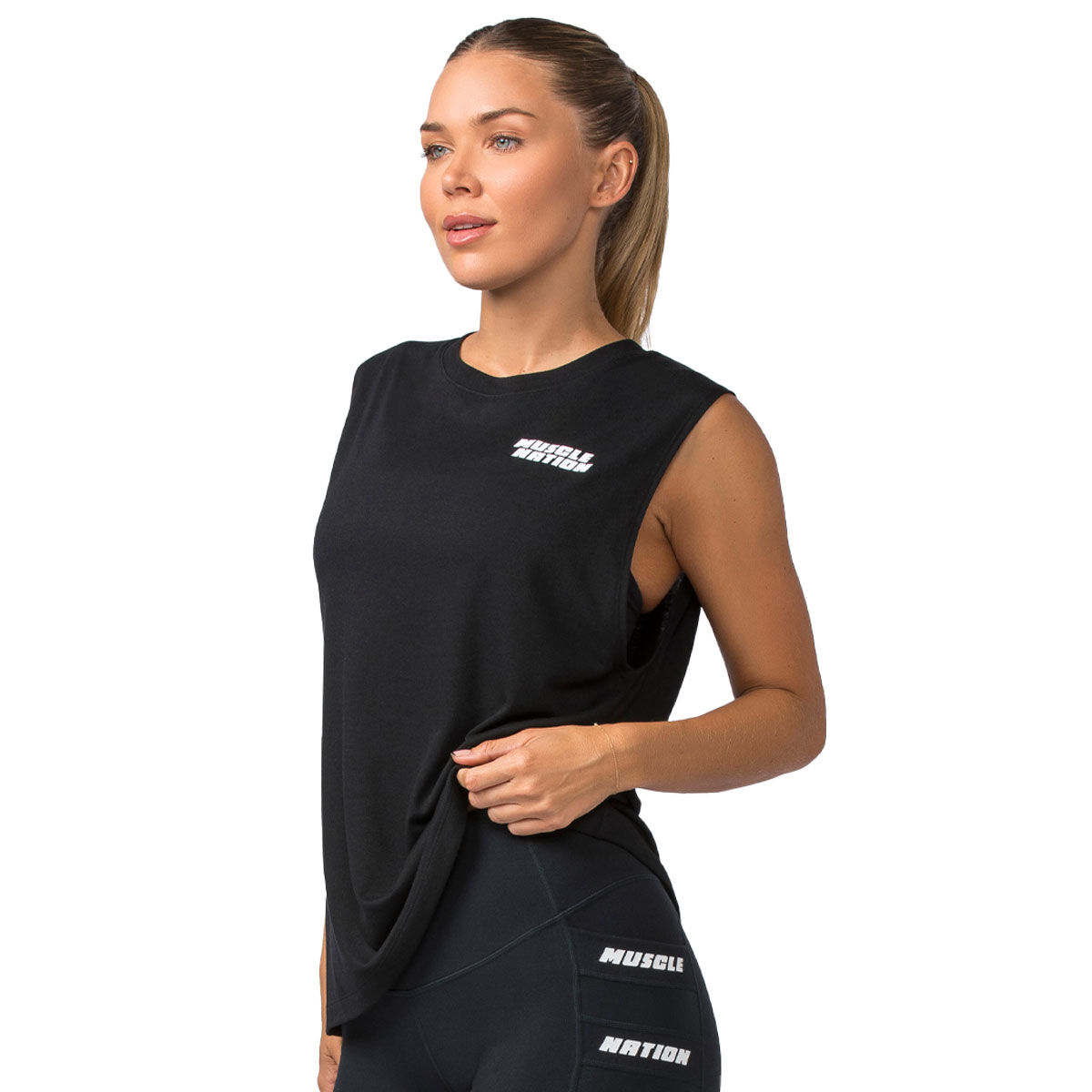 Muscle Nation Womens Faster Drop Arm Tank