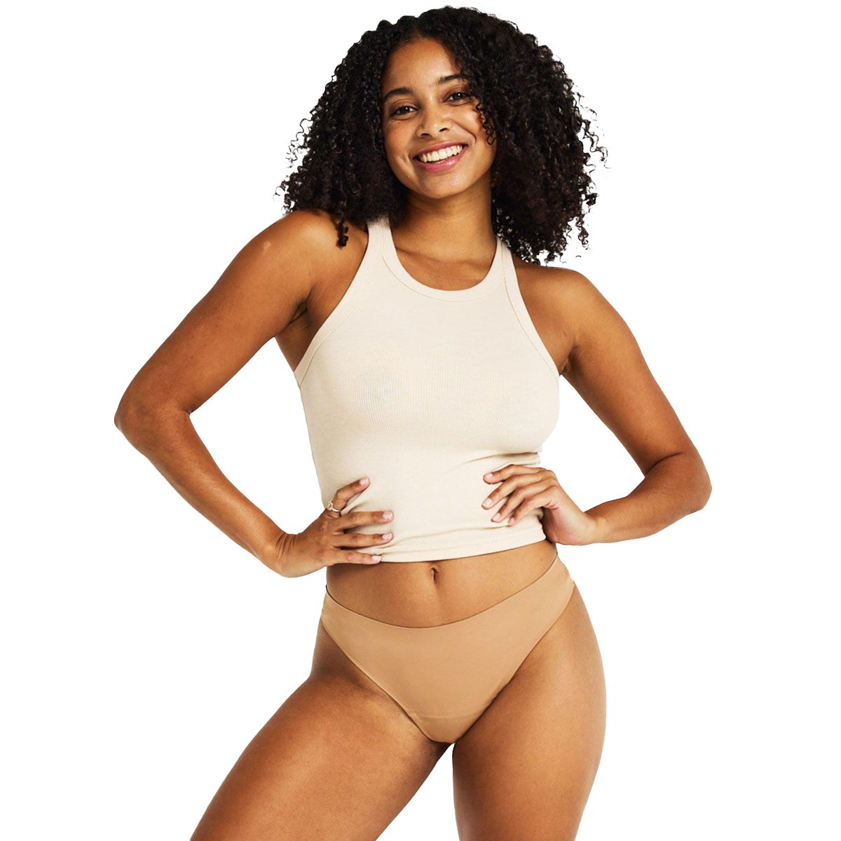 MODIBODI Womens Seamfree Thong Light Period Protection Underwear