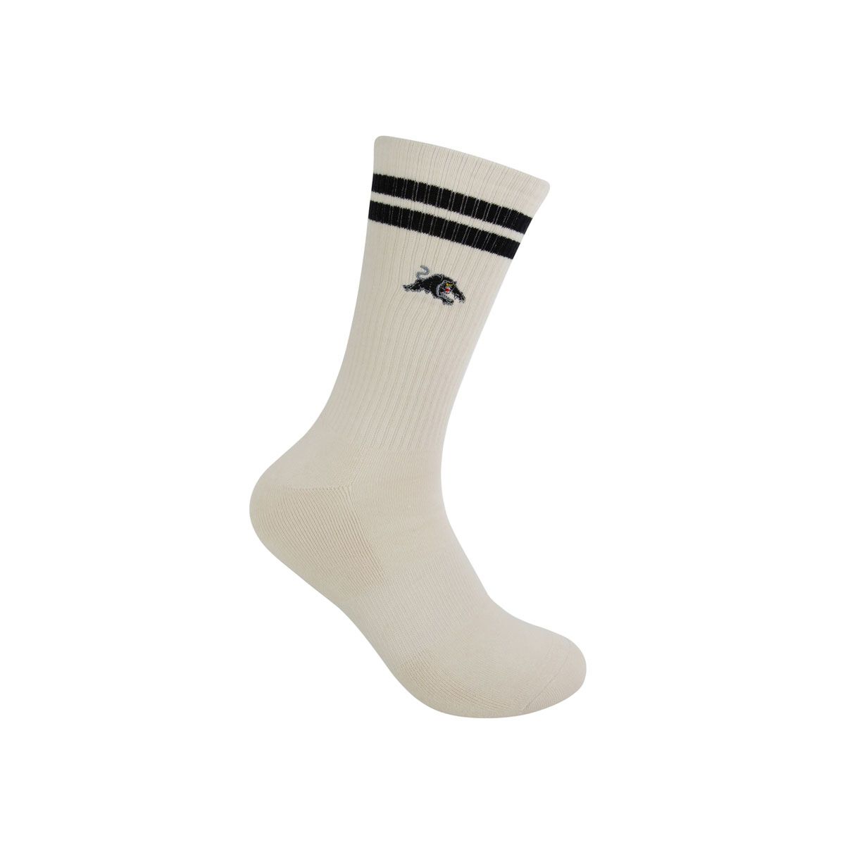 Penrith Panthers Sneaker Socks 2 Pack Black/Cream M/L