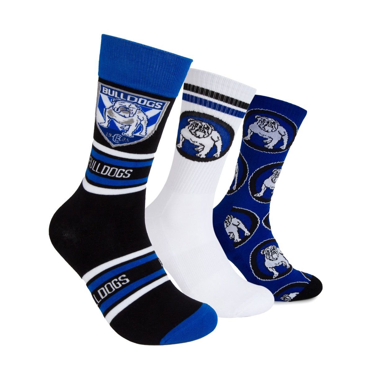 Canterbury-Bankstown Bulldogs 3 Pack Sock Gift Pack