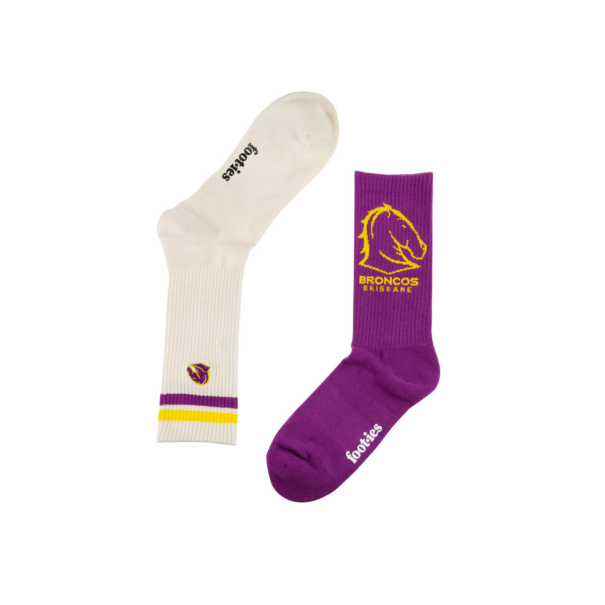 Brisbane Broncos Sneaker Socks 2 Pack