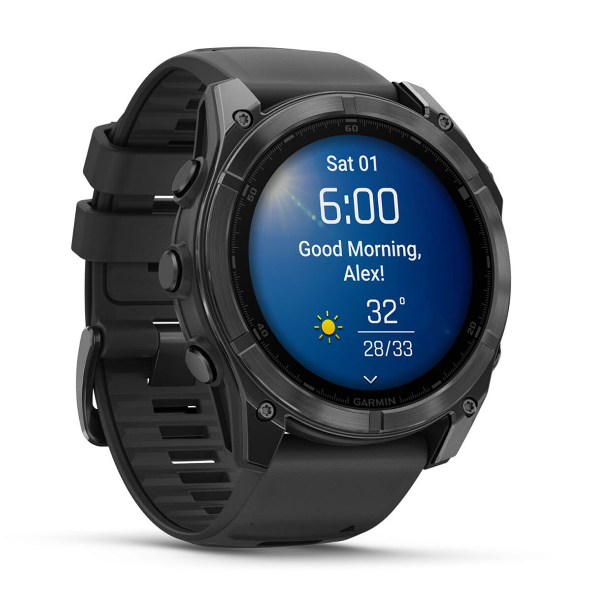 Garmin Fenix 8 51mm AMOLED Glass Watch - Slate/Steel