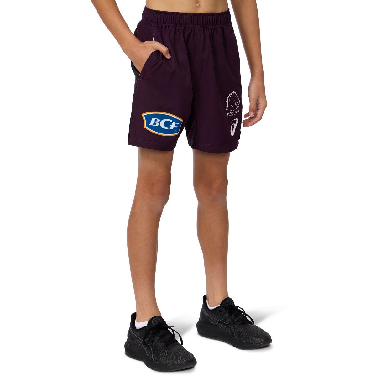Brisbane Broncos 2025 Kids Training Shorts
