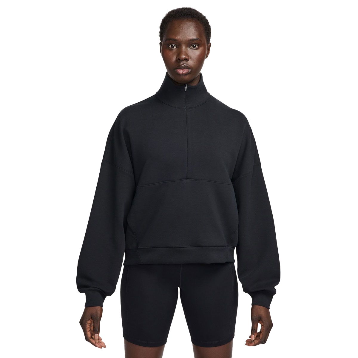 Nike Womens 24.7 ImpossiblySoft Dri-FIT Oversized Half Zip Sweatshirt