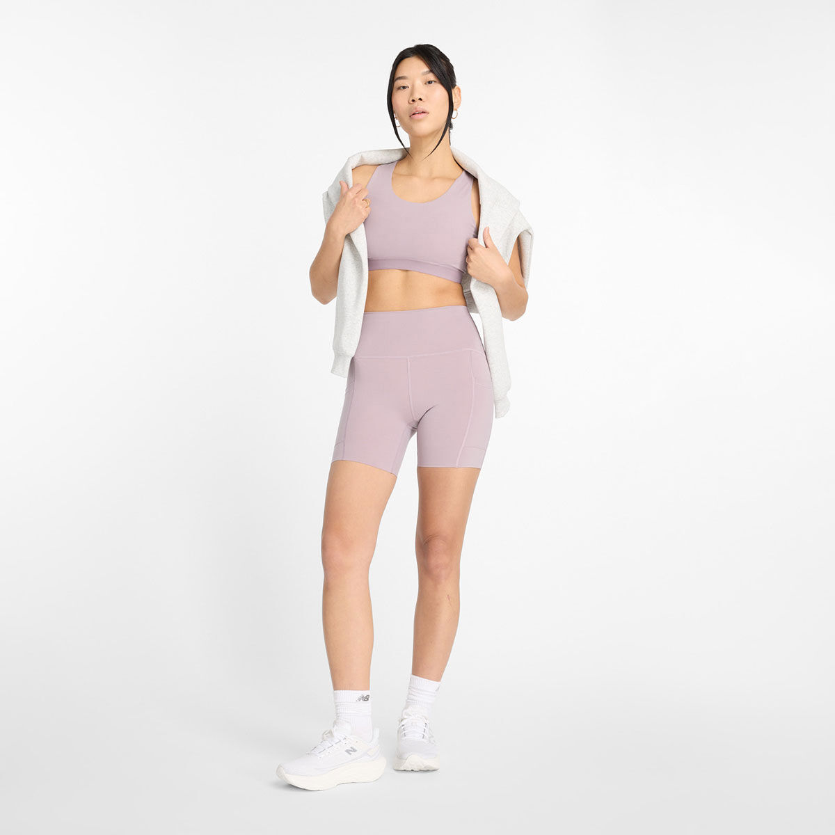 New Balance Womens NB Sleek High Rise Pocket 6 Inch Running Shorts