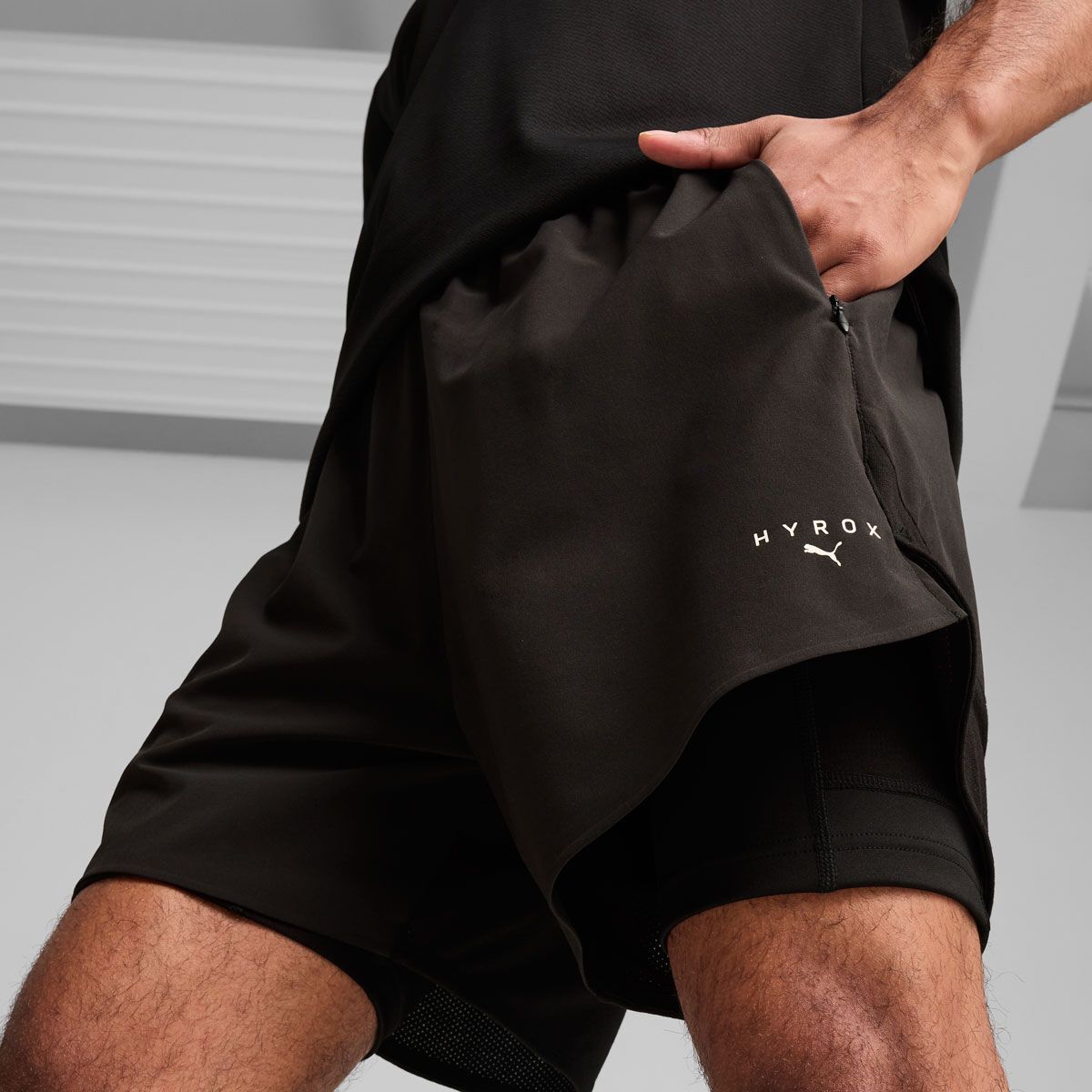 PUMA x HYROX Mens 2in1 Training Shorts