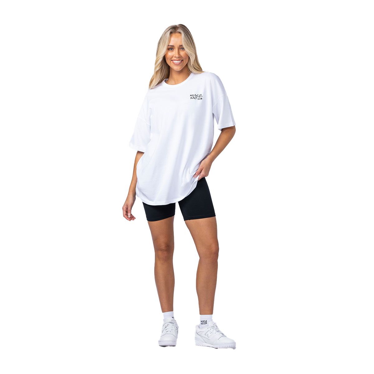 Muscle Nation Womens Need Money Oversized Tee