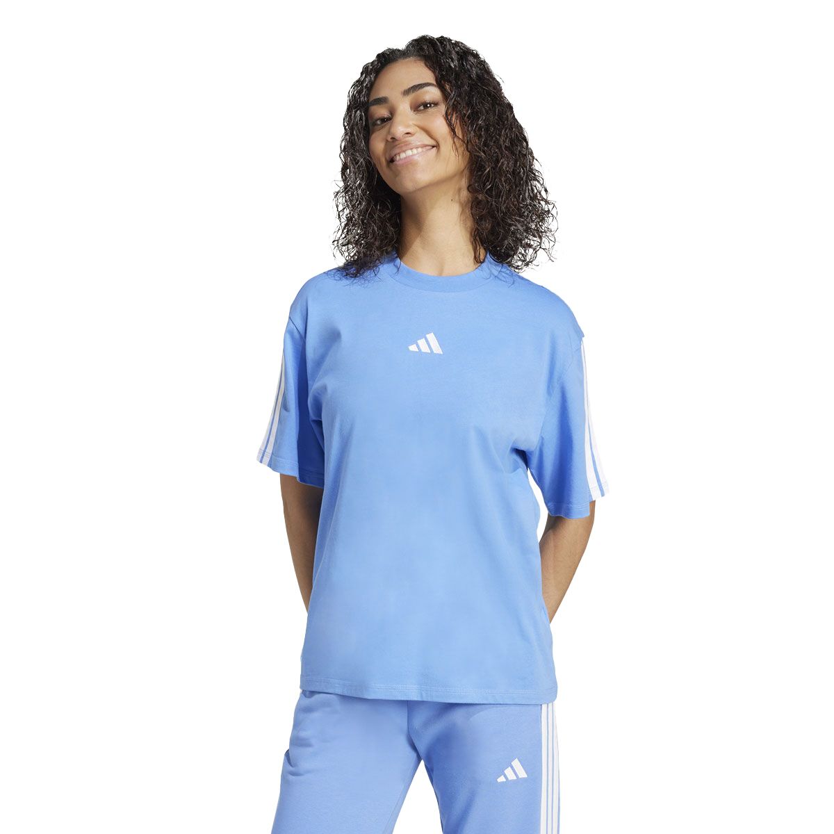 adidas Womens Essentials 3-Stripes Boyfriend Tee