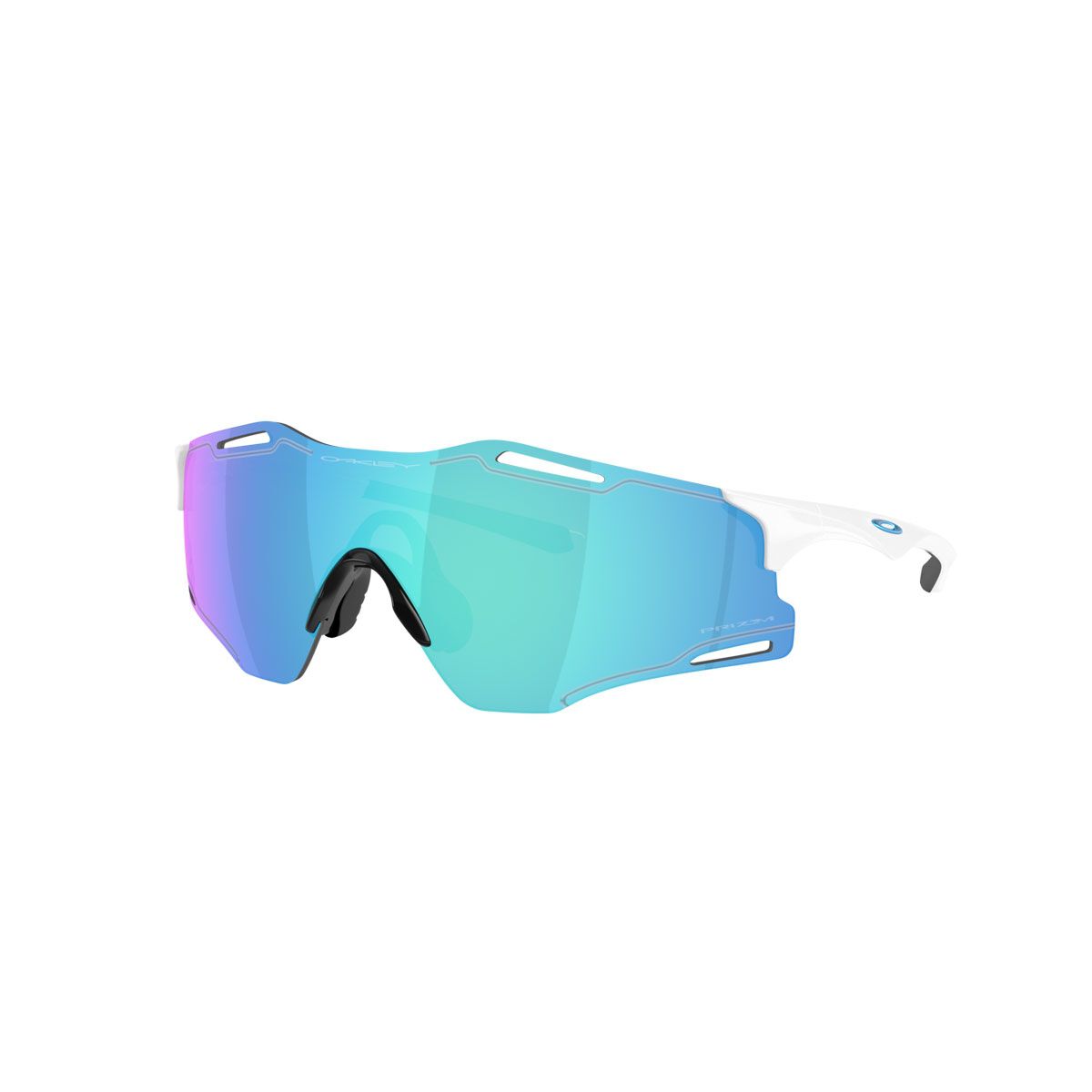 Oakley Cybr Zero Sunglasses - White with Prizm Sapphire