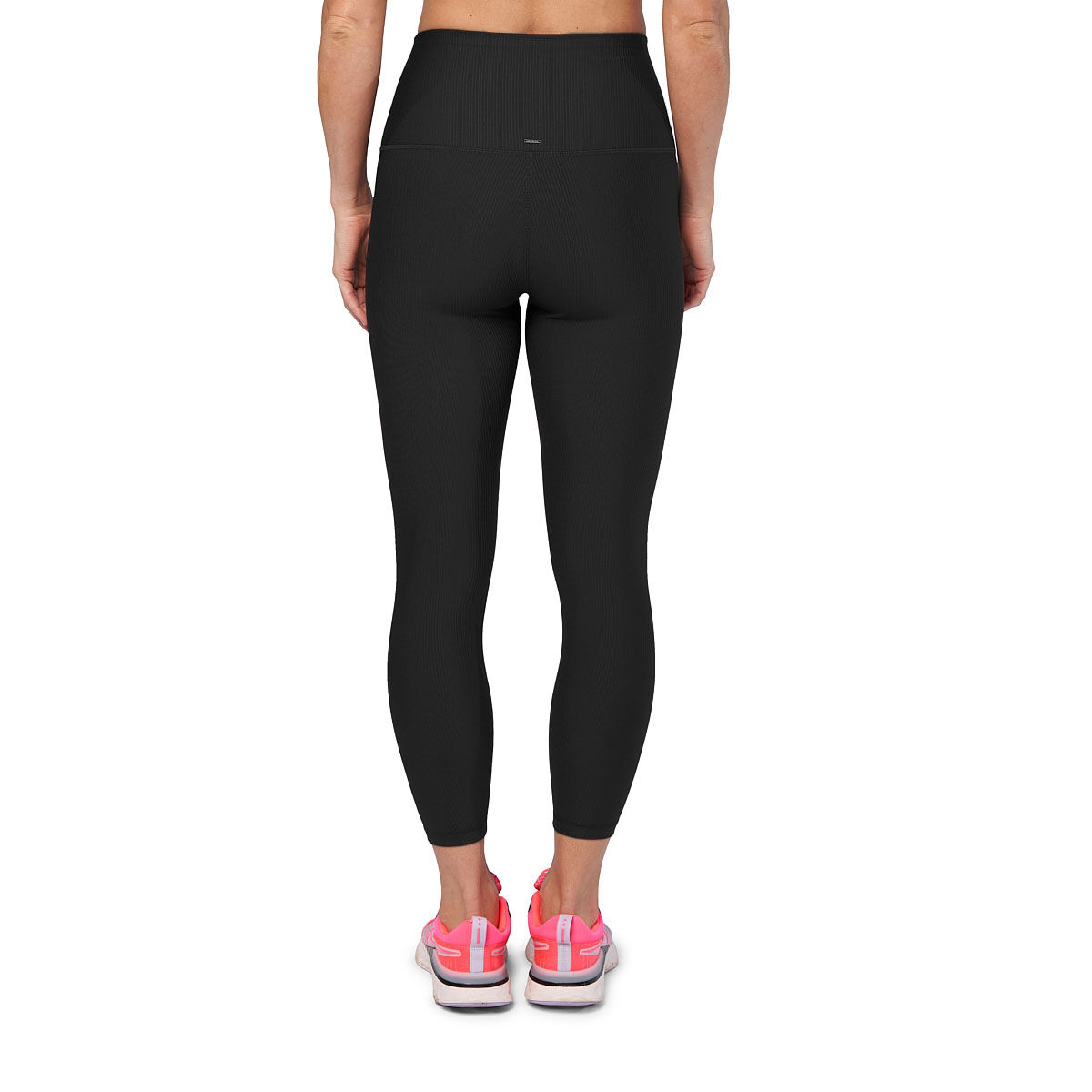 Ell/Voo Womens Trinity Ribbed 7/8 Tights Black XXS