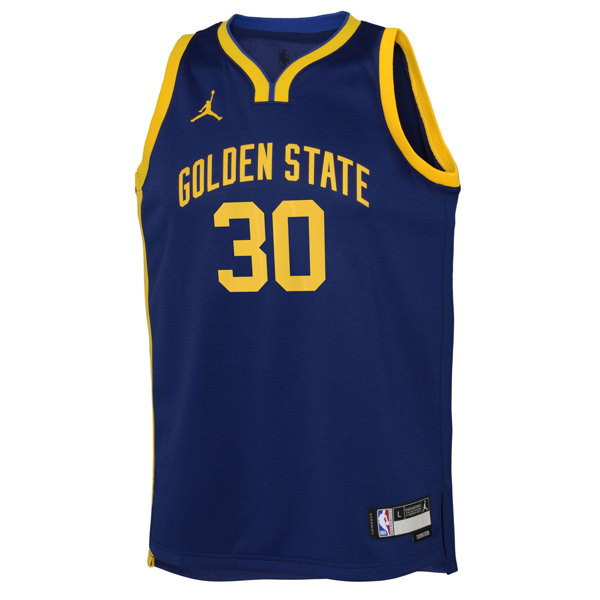 Jordan Youth Golden State Warriors Steph Curry 2023/24 Statement Basketball Jersey Blue XL