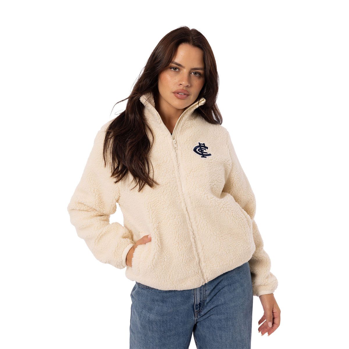 Carlton Blues Womens Sherpa Fleece Jacket