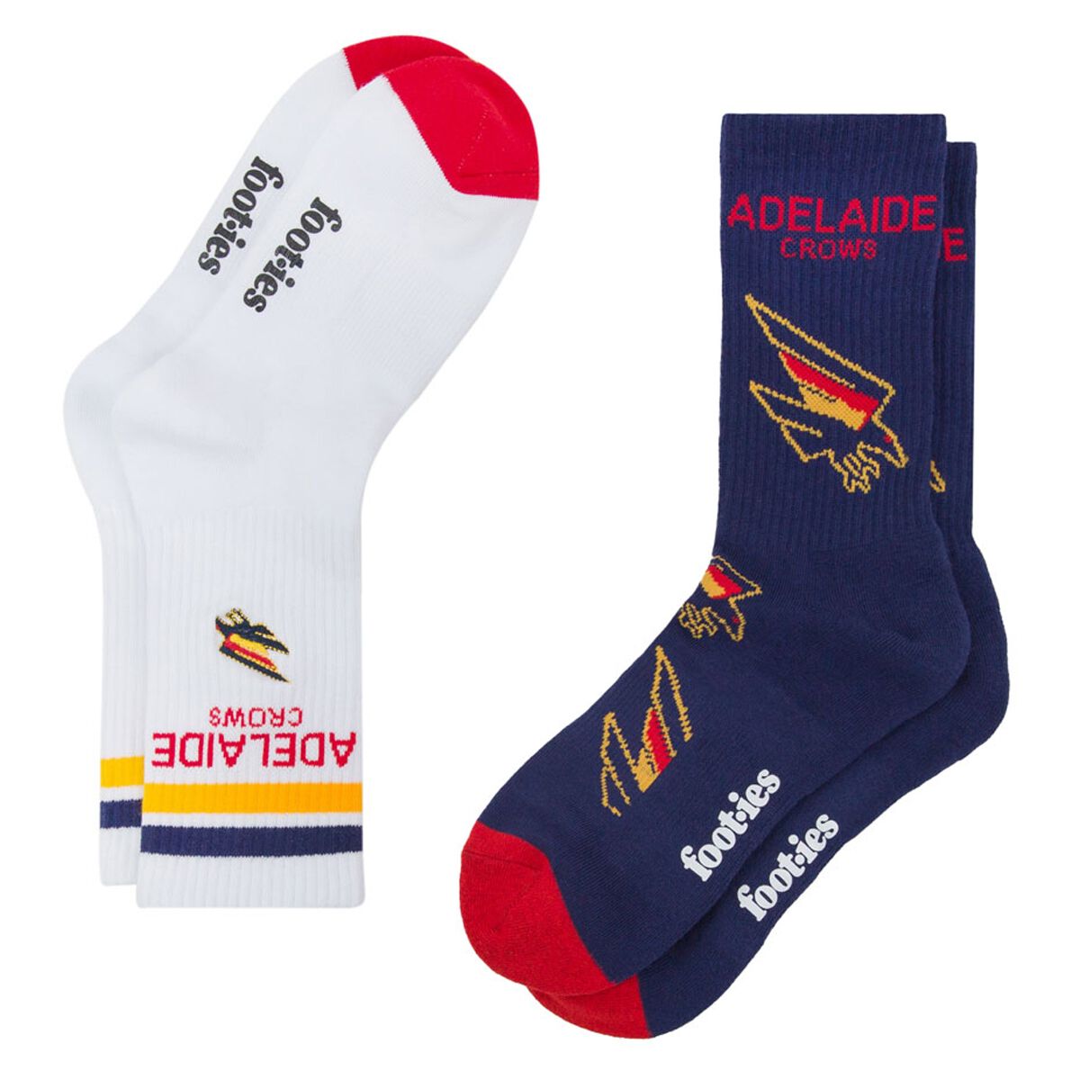Footies Adelaide Crows 2025 Sneaker Socks 2 Pack
