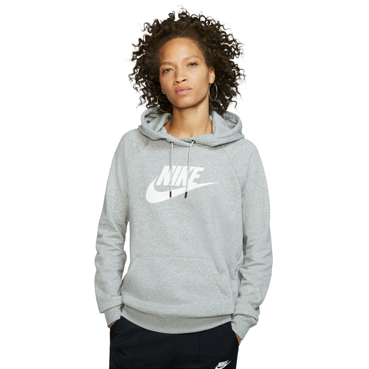 Nike Womens Sportswear Essential Fleece Graphic Pullover Hoodie