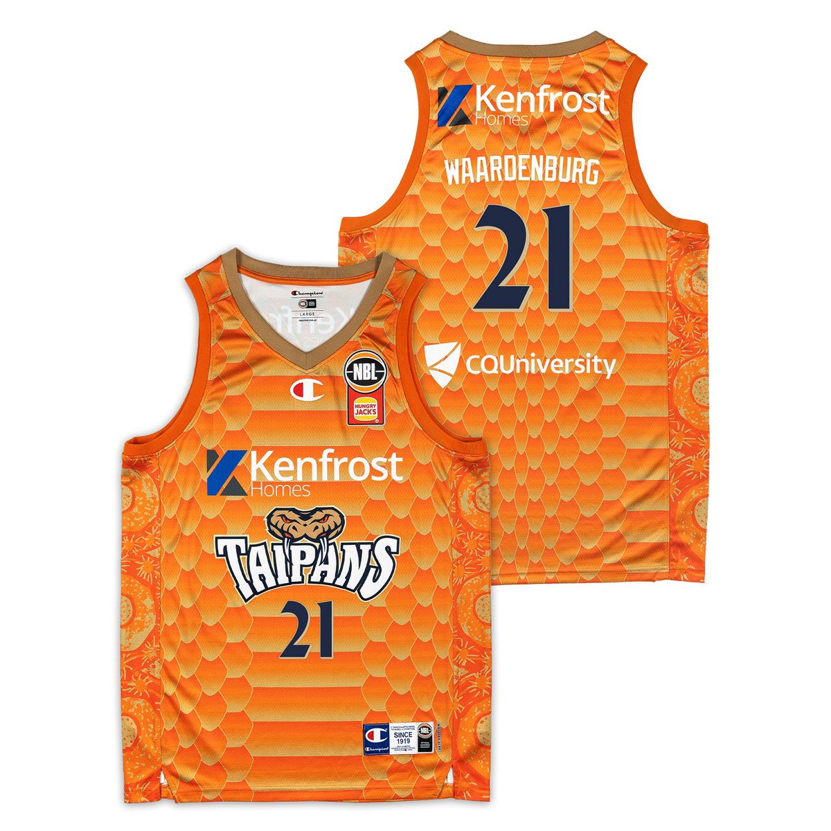 Cairns Taipans Kids Sam Waardenburg 2025/26 Home Basketball Jersey