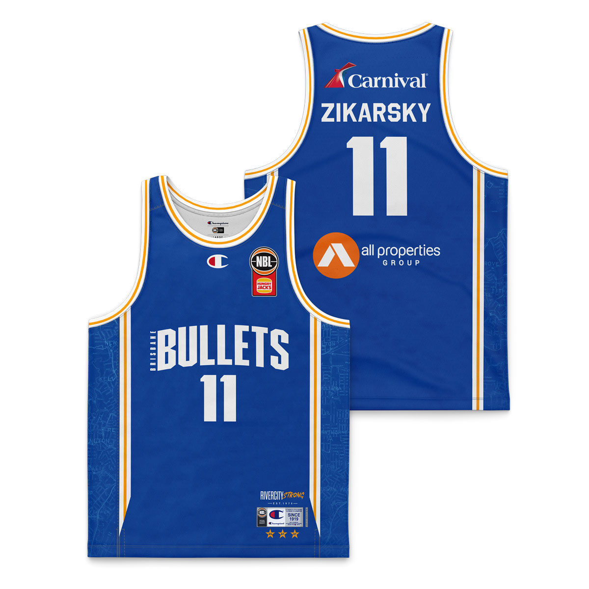 Brisbane Bullets Kids Rocco Zikarsky Home 2024 Basketball Jersey