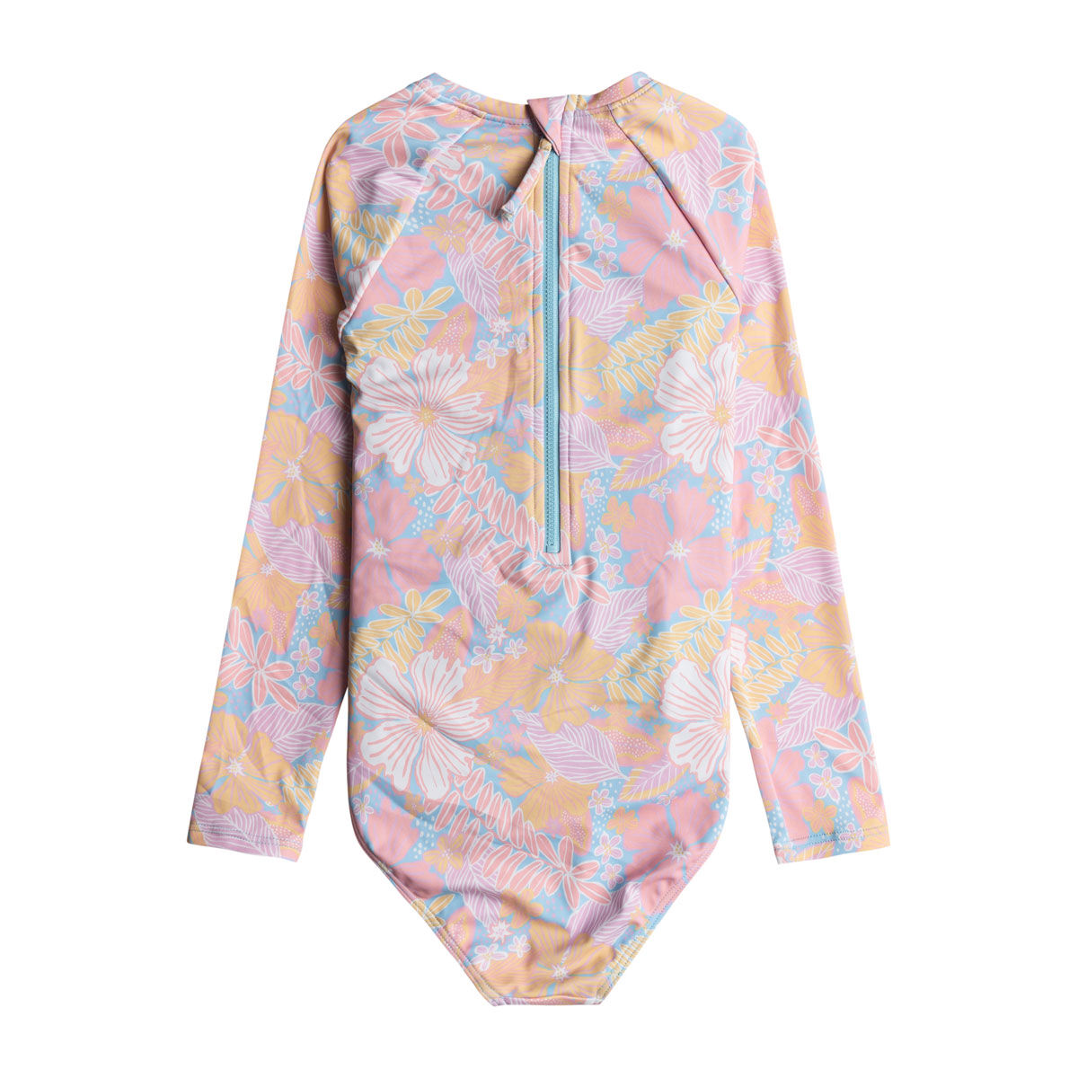 Roxy Girls Hidden Garden Long Sleeve Onesie Swimsuit Blue/Print 14