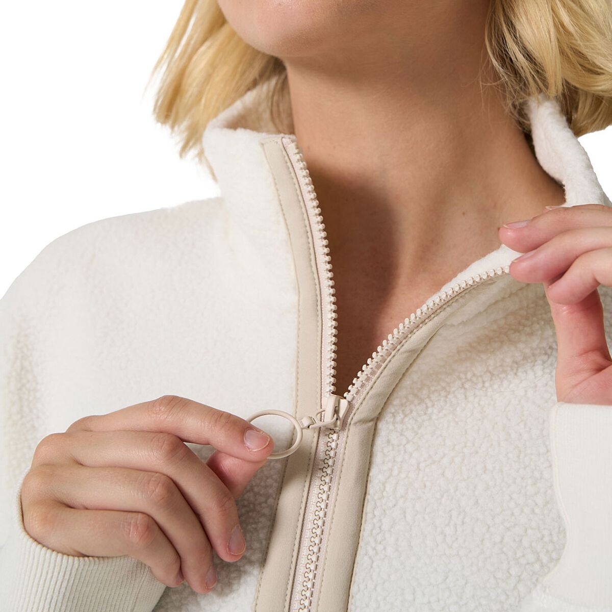 Ell/Voo Womens Bria Sherpa 1/2 Zip Pullover