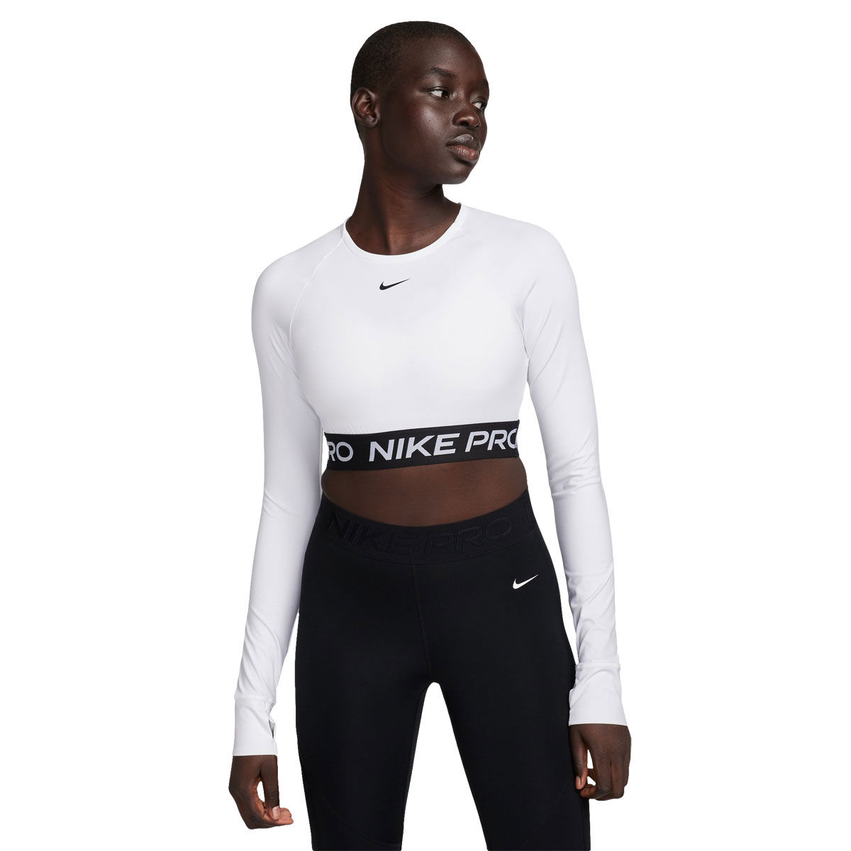 Nike Pro Womens 365 Dri-FIT Cropped Long Sleeve Top
