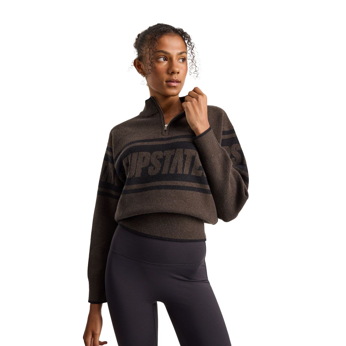 Upstate Womens Half Zip Knit Crew Pullover