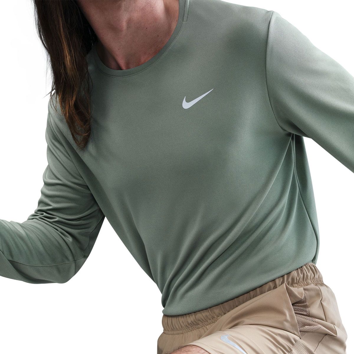 Nike Mens Miler Dri-FIT Long Sleeve Running Top