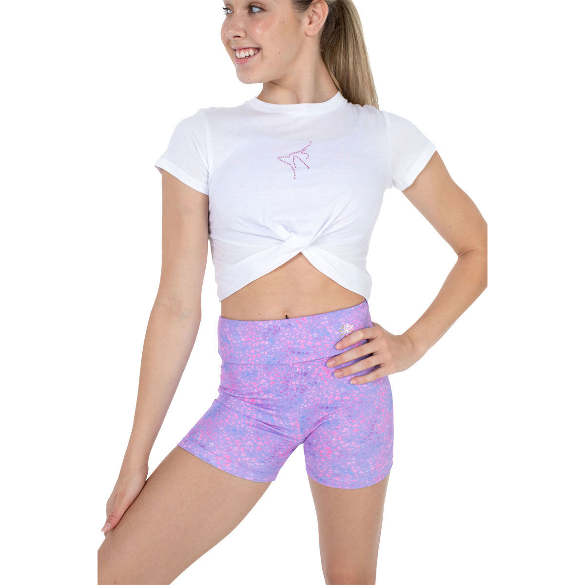 Flo Active Junior Nicole High Rise Mid Length Shorts
