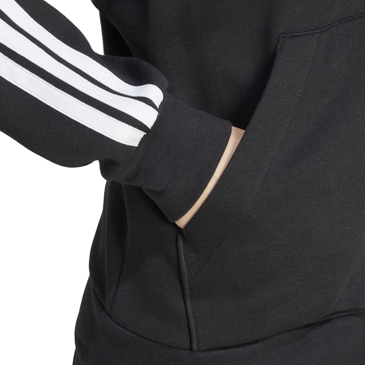 adidas Womens Essentials Fleece 3-Stripes Full Zip Hoodie