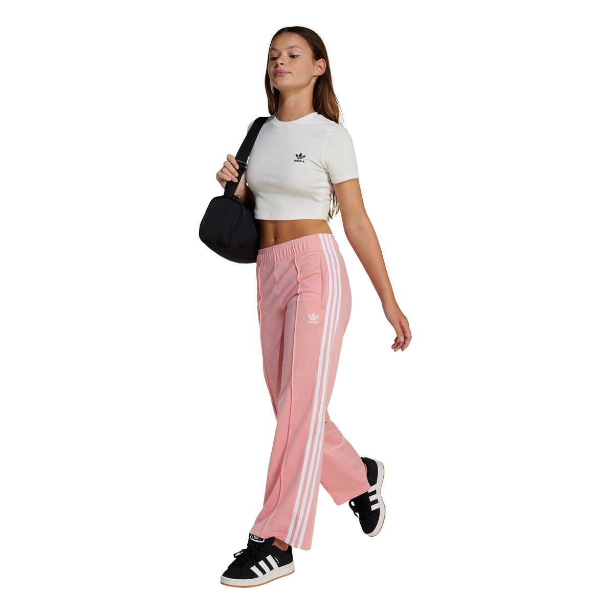 adidas Originals Junior Trefoil Ribbed Crop Tee