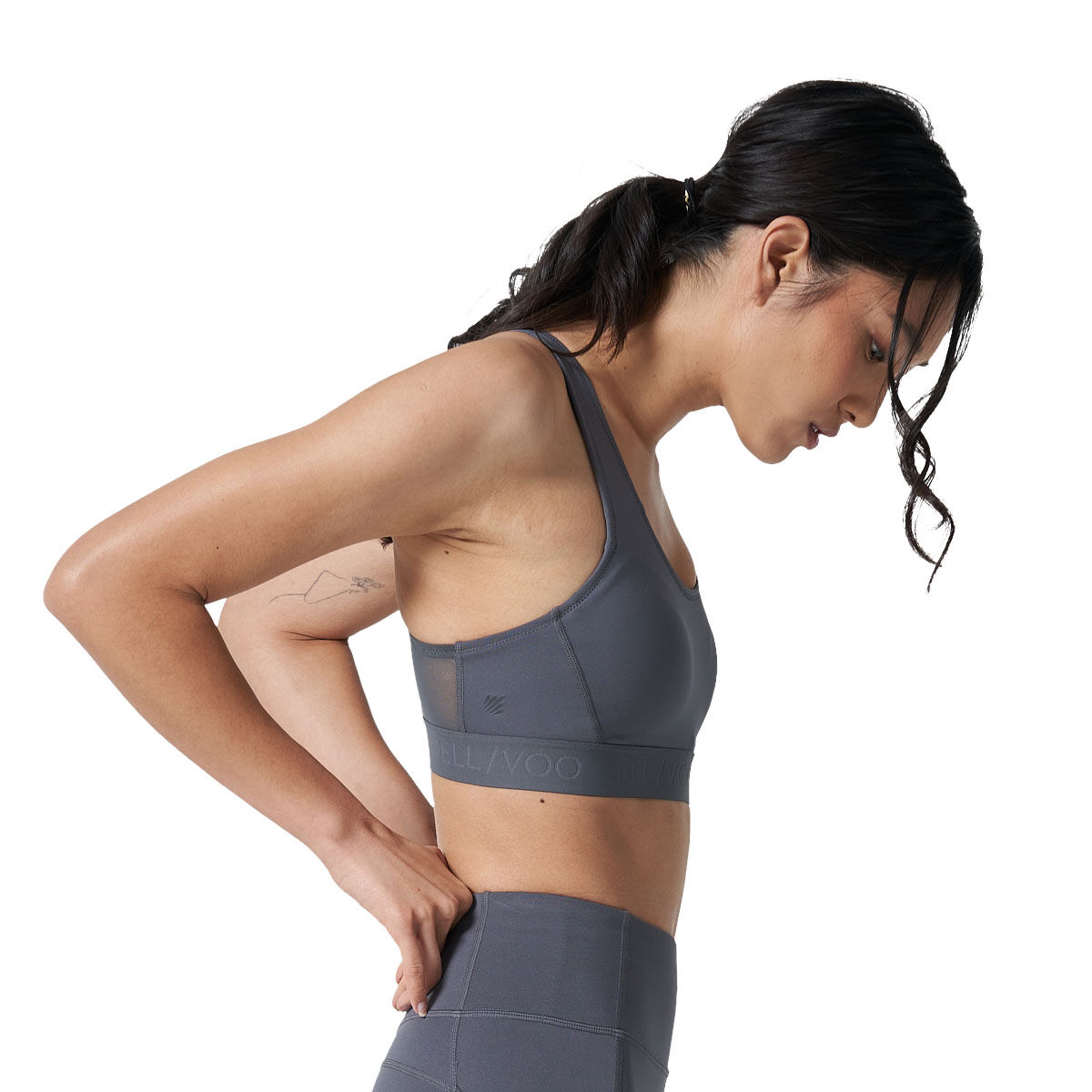 Ell/Voo Womens Essentials Training Crop Sports Bra