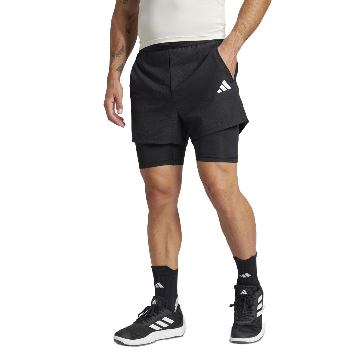 adidas Mens Gym+ 2in1 Training Shorts