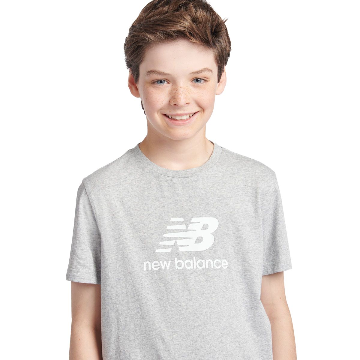 New Balance Junior Jersey Stacked Logo Tee