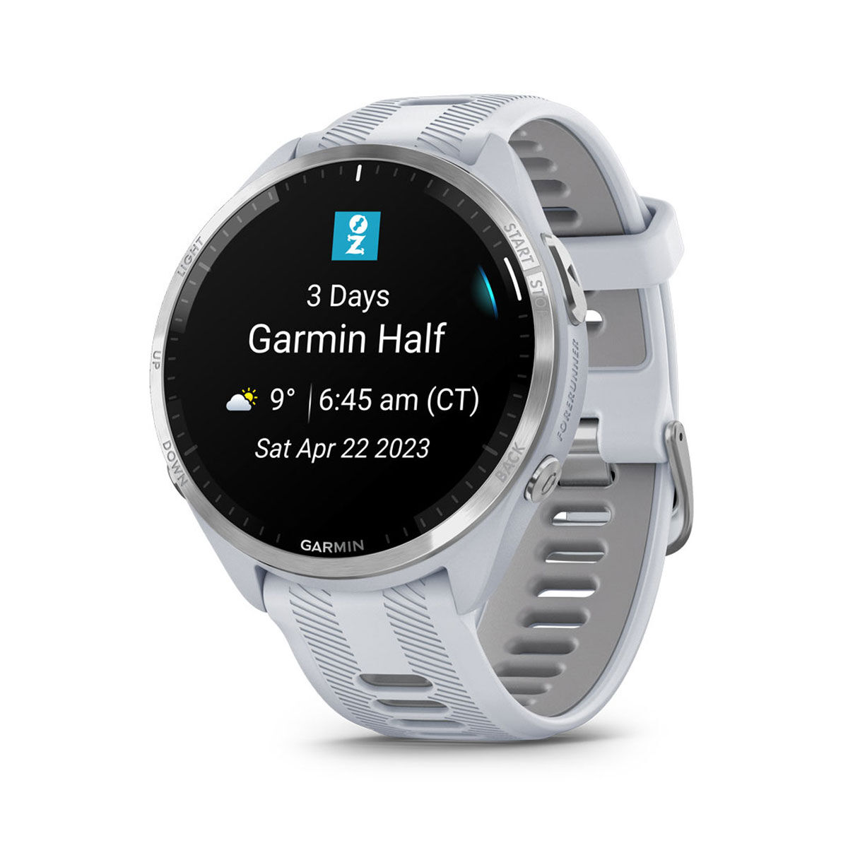 Garmin Forerunner 965 Watch - Whitestone Powder Grey
