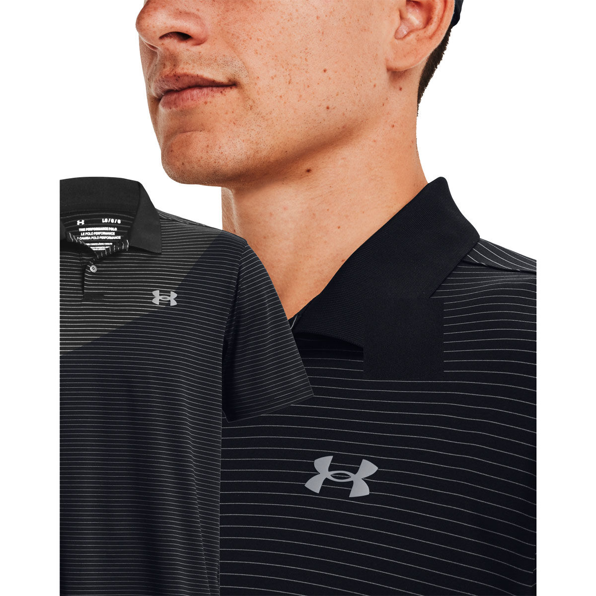 Under Armour Mens Performance 3.0 Stripe Golf Polo