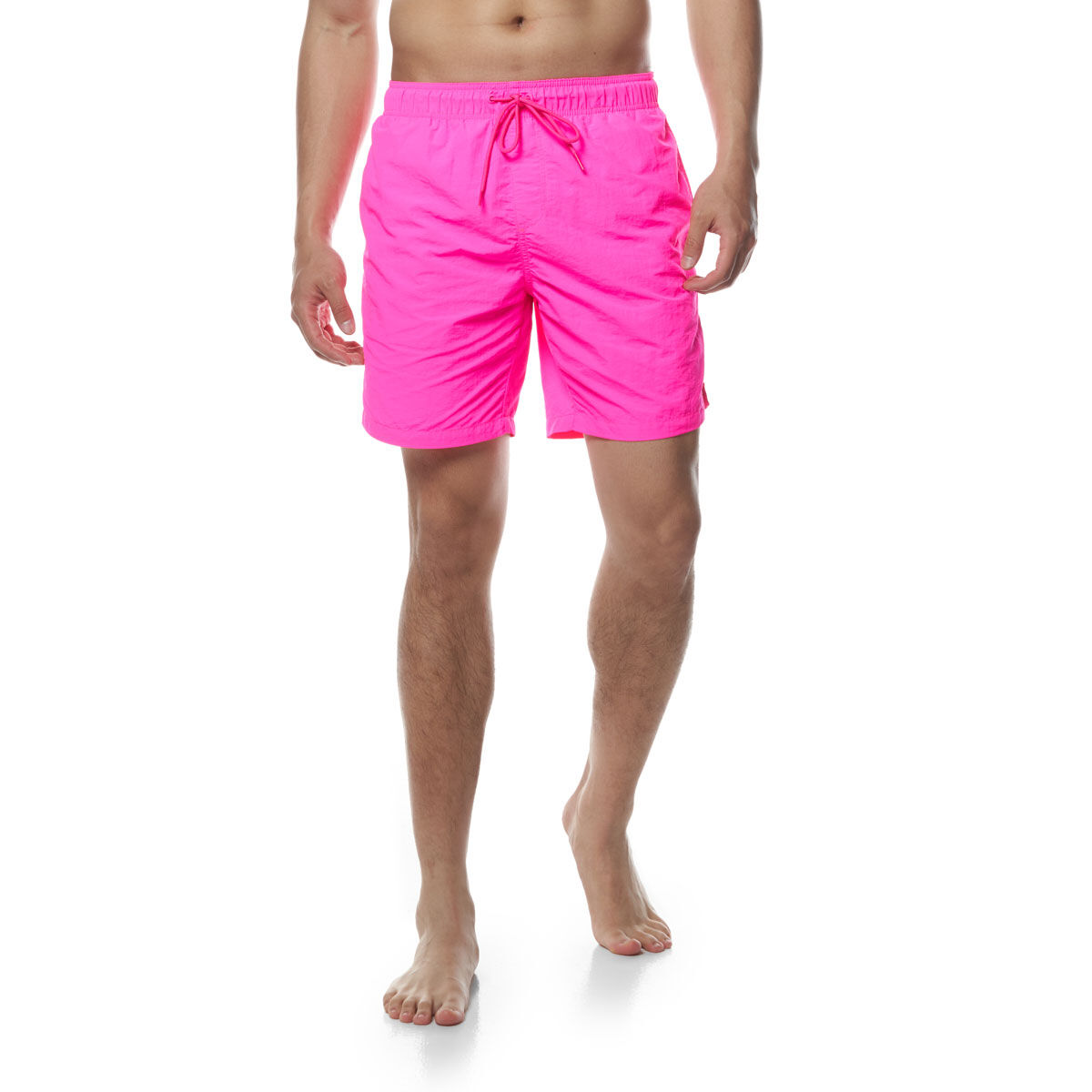 Tahwalhi Mens Solid Pool Shorts Pink M