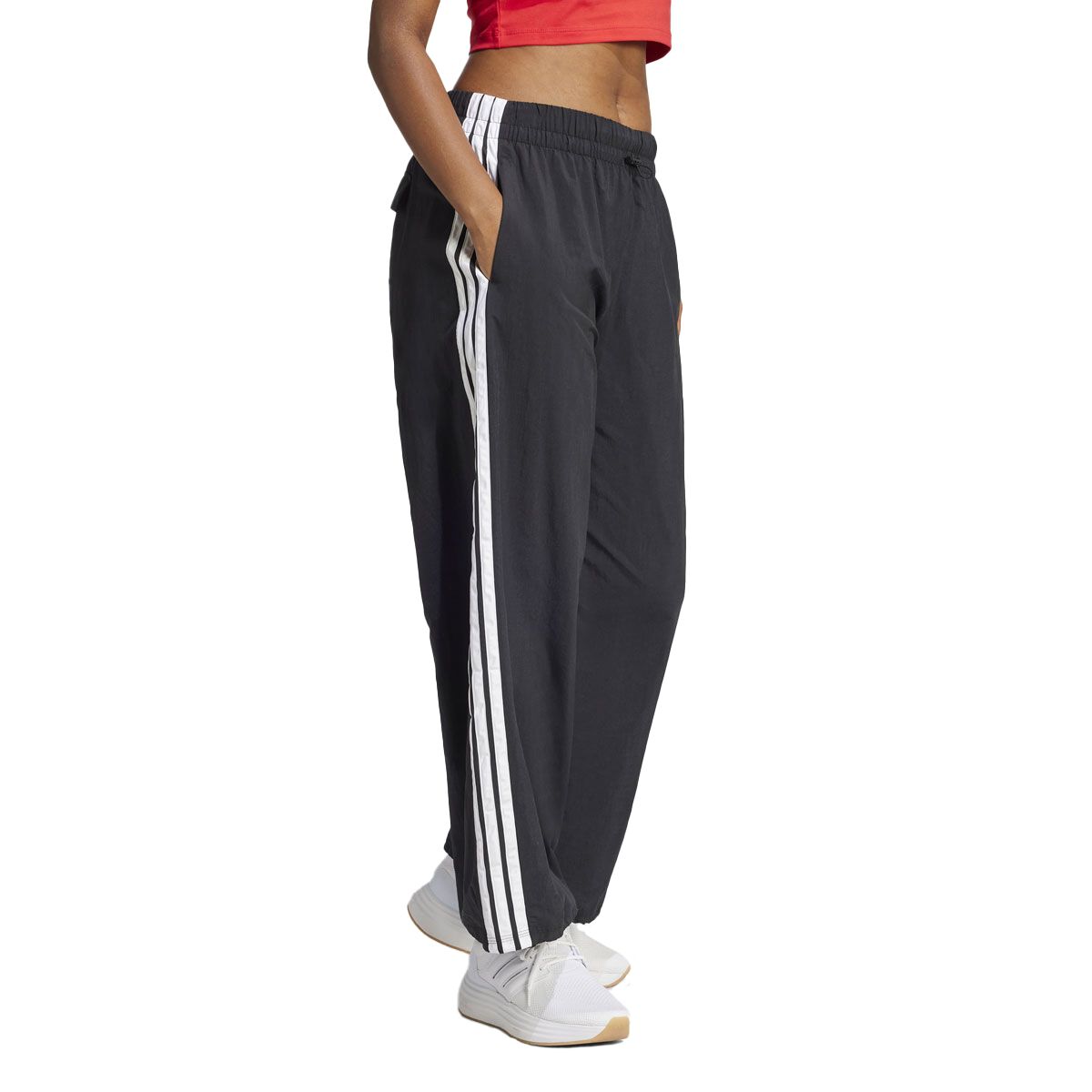 adidas Womens Essentials 3-Stripes Woven Parachute Tracksuit Pants