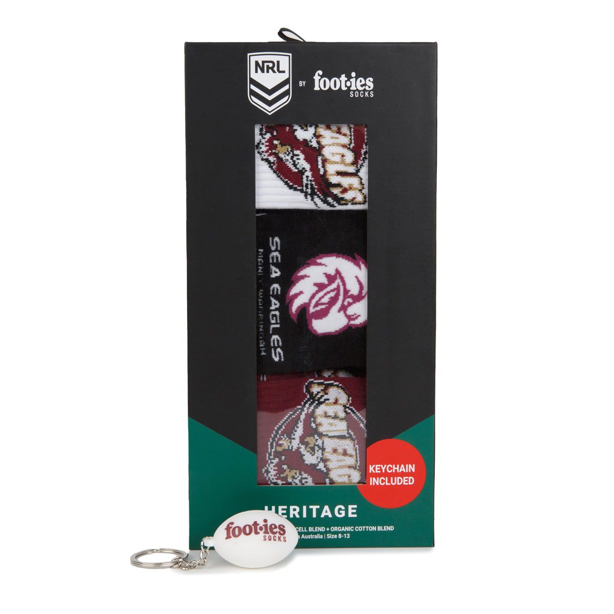 Manly Warringah Sea Eagles 3 Pack Sock Gift Pack