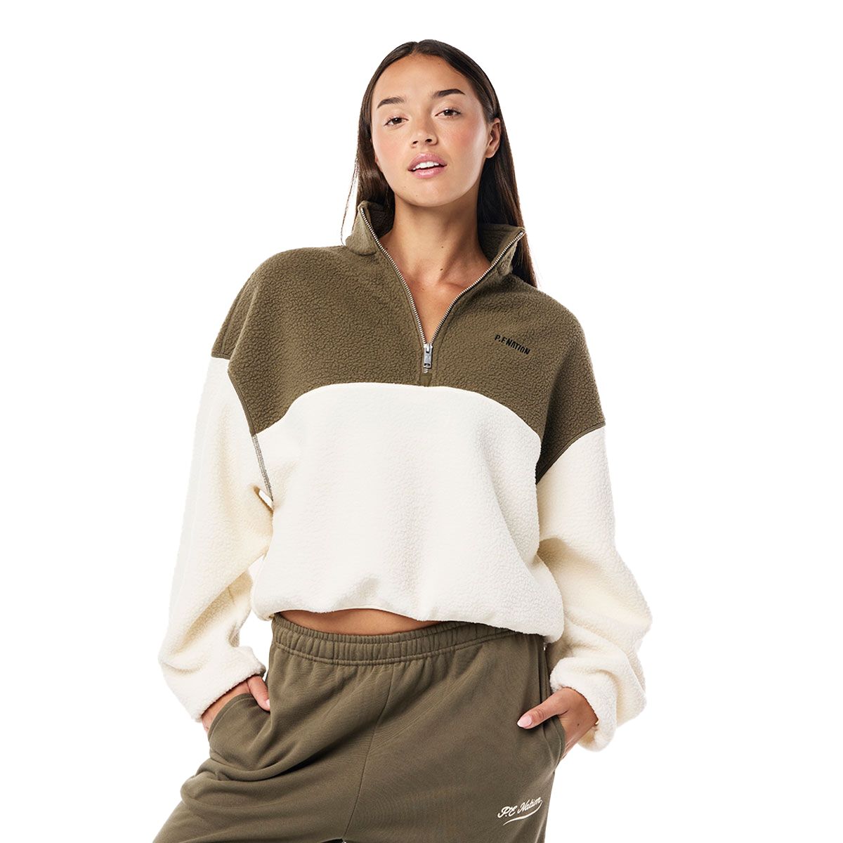 P.E Nation Womens Abode Zip Neck Sweatshirt
