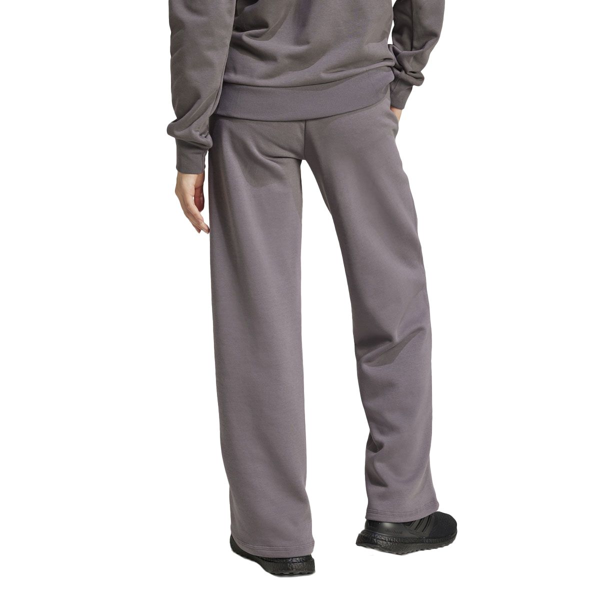 adidas Womens Feel Cozy Fleece Small Logo Open Hem Track Pants