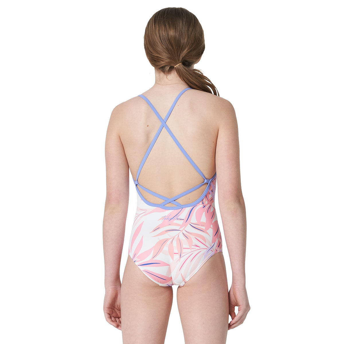 Tahwalhi Girls Psychedelic Palm One Piece Swimsuit