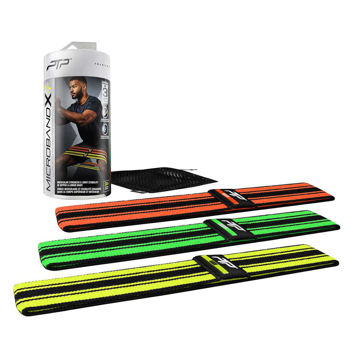 PTP MicroBand X+ 3 Pack Resistance Bands