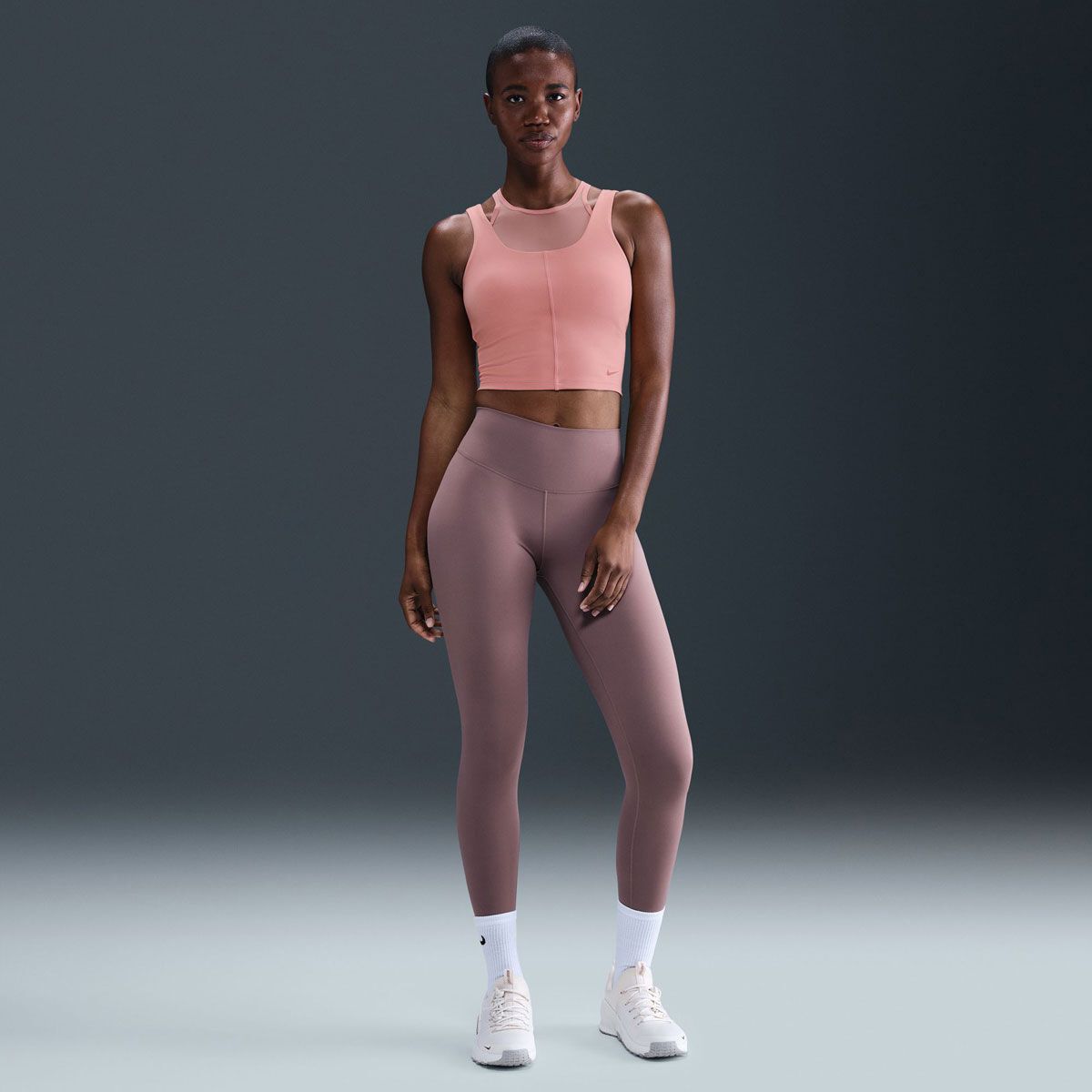 Nike Womens One Dri-FIT Fitted Cropped Short Sleeve Top