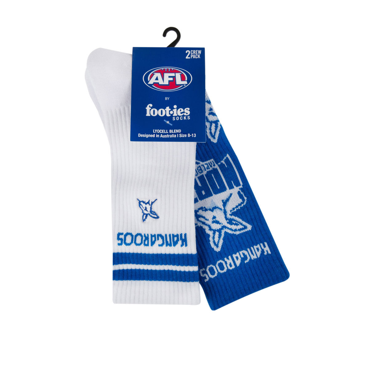 North Mellbourne Kangaroos Sneaker Socks 2 Pack