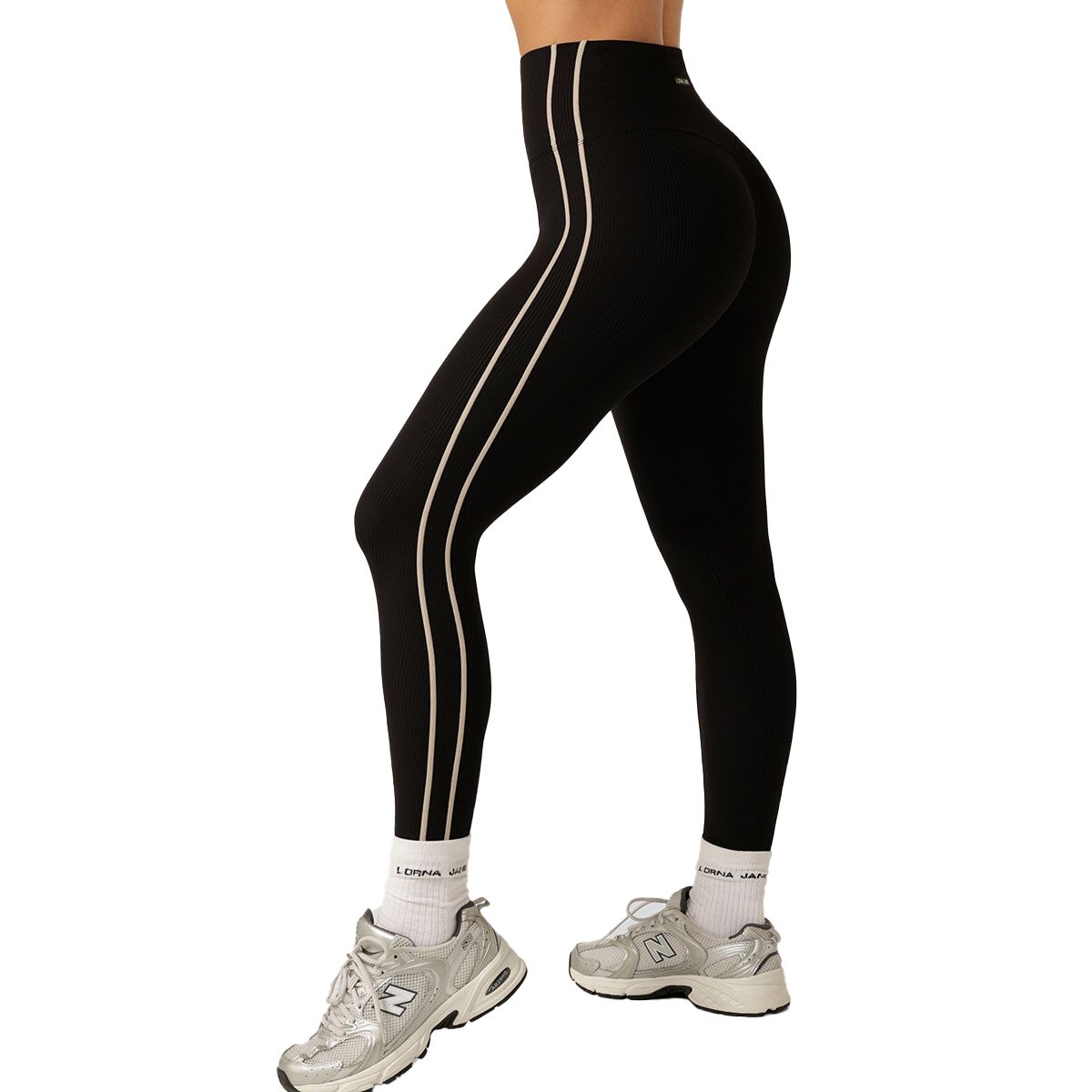 Lorna Jane Womens Second Nature Luxe Rib Ankle Biter Leggings