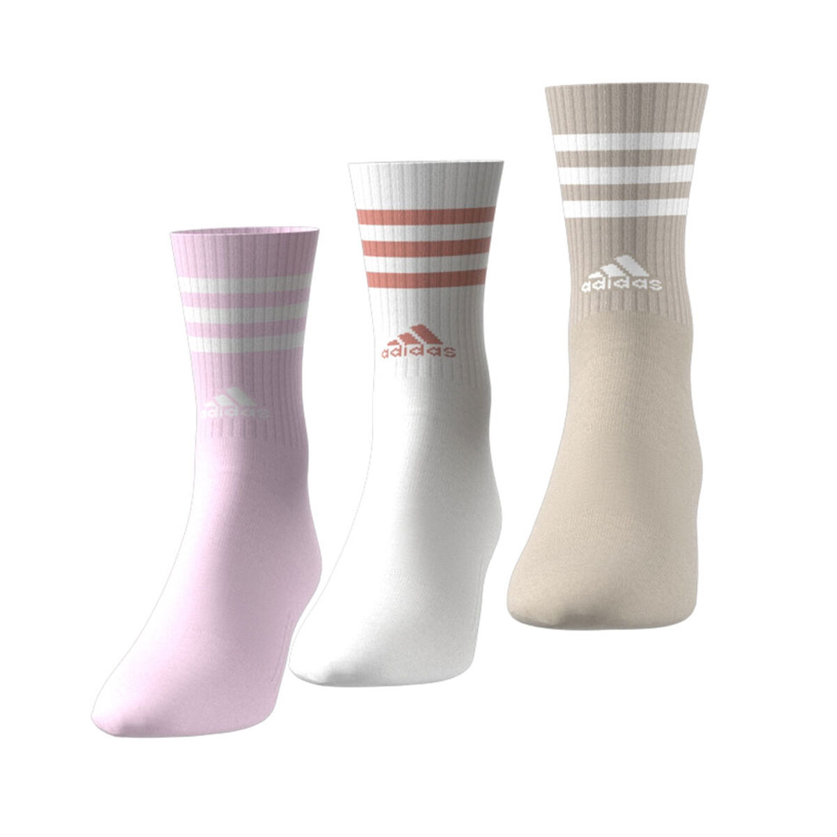 adidas 3-Stripes Cushioned Mid-Cut Socks
