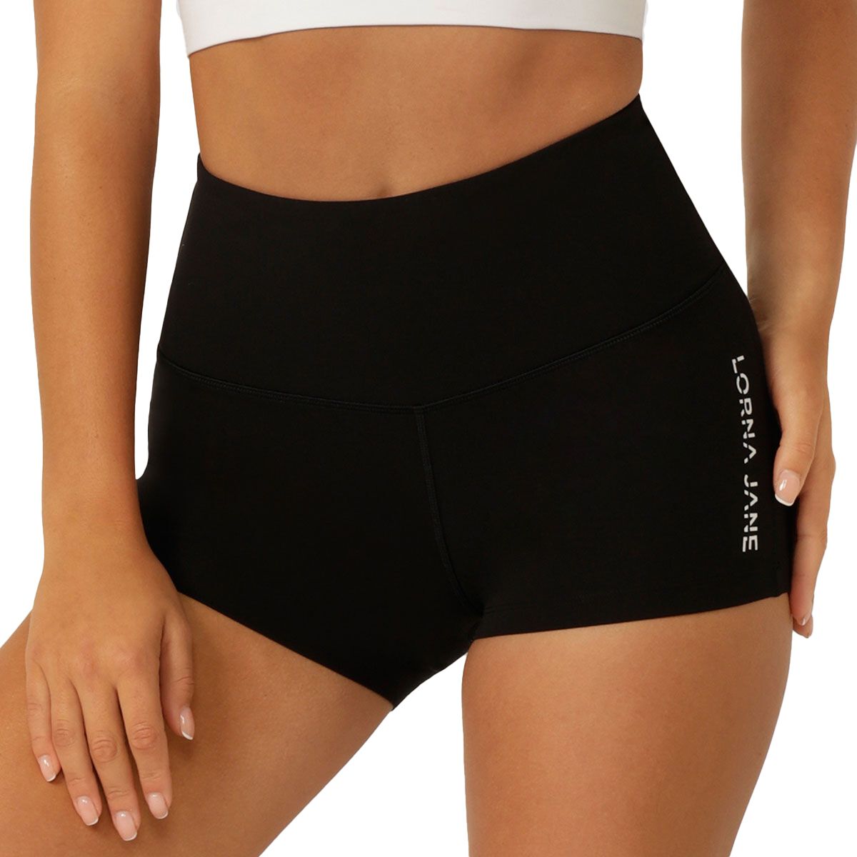 Lorna Jane Womens Lotus No Chafe Phone Pocket 9cm Bike Shorts