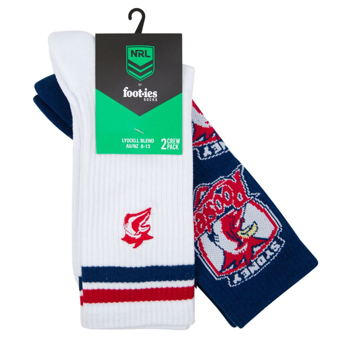 Footies Sydney Roosters 2025 Sneaker Socks 2 Pack