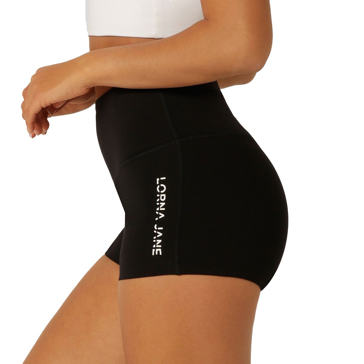 Lorna Jane Womens Lotus No Chafe Phone Pocket 9cm Bike Shorts