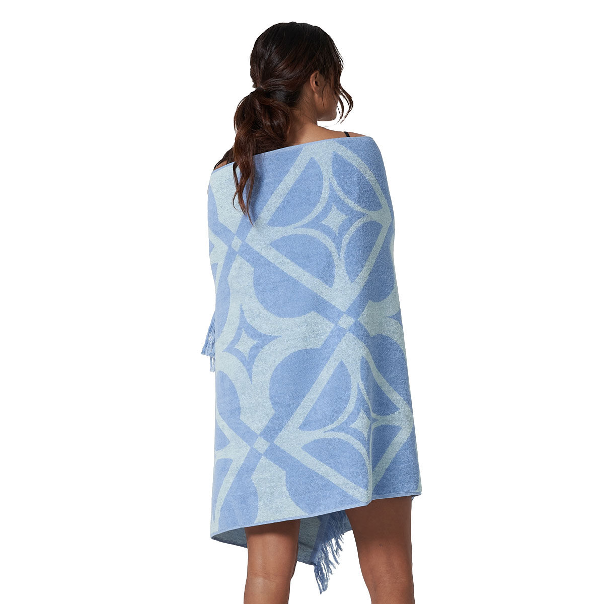 Tahwalhi Womens Nostalgic Geo Jacquard Beach Towel