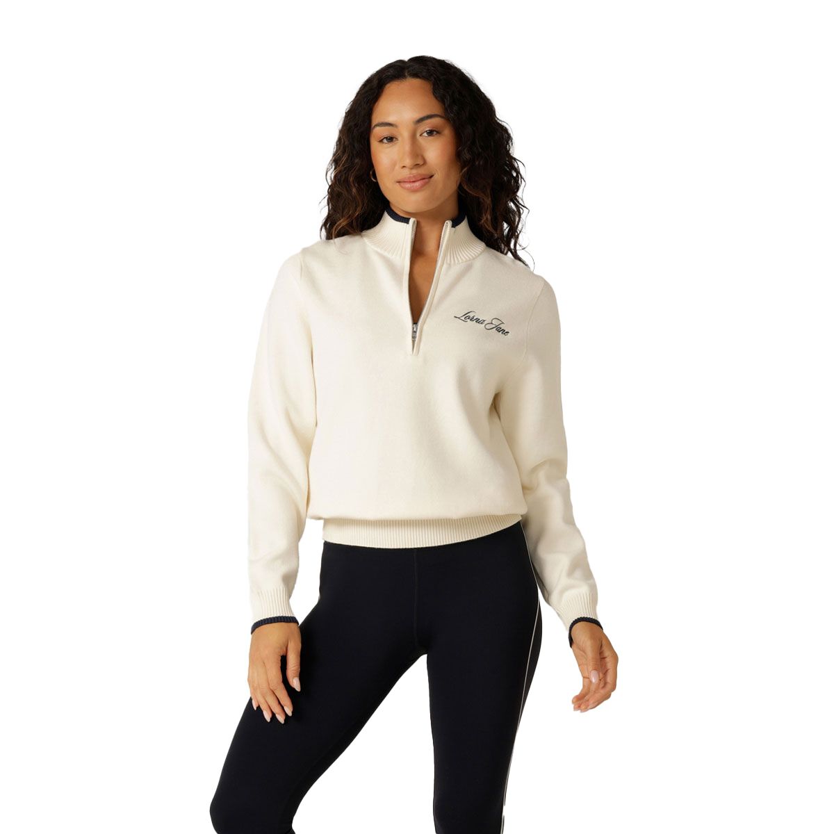 Lorna Jane Womens Alpine Club 1/2 Knit Sweatshirt